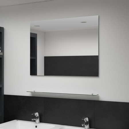 Wall mirror with tempered glass shelf 80x60 cm by vidaXL, Mirrors - Ref: Foro24-249442, Price: 49,53 €, Discount: %