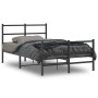 Estructura de cama con cabecero y estribo metal negro 120x200cm de , Camas y somieres - Ref: Foro24-355381, Precio: 101,06 €,...
