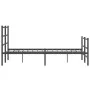 Bed frame with headboard and black metal footboard 120x200cm by , Beds and slatted bases - Ref: Foro24-355381, Price: 99,56 €...