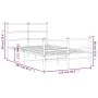 Bed frame with headboard and black metal footboard 120x200cm by , Beds and slatted bases - Ref: Foro24-355381, Price: 99,56 €...