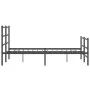 Bed frame with headboard and black metal footboard 140x190cm by , Beds and slatted bases - Ref: Foro24-355383, Price: 86,94 €...
