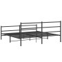 Bettgestell mit Kopfteil und Fußteil aus schwarzem Metall, 183 x 213 cm von , Betten und Lattenroste - Ref: Foro24-355388, Pr...