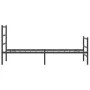 Bed frame with headboard and black metal footboard 80x200 cm by , Beds and slatted bases - Ref: Foro24-355374, Price: 69,38 €...
