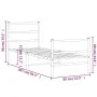 Estructura de cama con cabecero y estribo metal negro 80x200 cm de , Camas y somieres - Ref: Foro24-355374, Precio: 69,30 €, ...