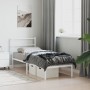 Bettgestell aus Metall mit weißem Kopfteil 80x200 cm von , Betten und Lattenroste - Ref: Foro24-355405, Preis: 58,83 €, Rabat...