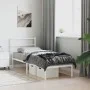 Estructura de cama de metal con cabecero blanco 80x200 cm de , Camas y somieres - Ref: Foro24-355405, Precio: 57,98 €, Descue...