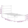 Estructura de cama de metal con cabecero blanco 80x200 cm de , Camas y somieres - Ref: Foro24-355405, Precio: 58,78 €, Descue...