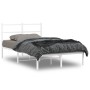 Bettgestell aus Metall mit weißem Kopfteil 120x190 cm von , Betten und Lattenroste - Ref: Foro24-355411, Preis: 88,27 €, Raba...