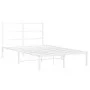 Bettgestell aus Metall mit weißem Kopfteil 120x190 cm von , Betten und Lattenroste - Ref: Foro24-355411, Preis: 86,95 €, Raba...