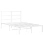 Bettgestell aus Metall mit weißem Kopfteil 120x190 cm von , Betten und Lattenroste - Ref: Foro24-355411, Preis: 88,27 €, Raba...
