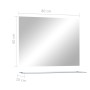 Wandspiegel mit Ablage aus gehärtetem Glas 80x60 cm von vidaXL, Spiegel - Ref: Foro24-249442, Preis: 49,53 €, Rabatt: %