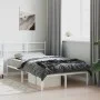 Bettgestell aus Metall mit weißem Kopfteil 120x190 cm von , Betten und Lattenroste - Ref: Foro24-355411, Preis: 86,95 €, Raba...