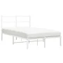 Bettgestell aus Metall mit weißem Kopfteil 120x190 cm von , Betten und Lattenroste - Ref: Foro24-355411, Preis: 86,95 €, Raba...