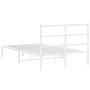 Bettgestell aus Metall mit weißem Kopfteil 120x190 cm von , Betten und Lattenroste - Ref: Foro24-355411, Preis: 86,95 €, Raba...