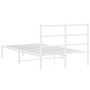 Bettgestell aus Metall mit weißem Kopfteil 120x190 cm von , Betten und Lattenroste - Ref: Foro24-355411, Preis: 88,27 €, Raba...