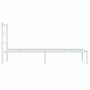 Bettgestell aus Metall mit weißem Kopfteil 90x200 cm von , Betten und Lattenroste - Ref: Foro24-355407, Preis: 62,70 €, Rabat...