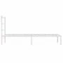 Estructura de cama de metal con cabecero blanco 90x200 cm de , Camas y somieres - Ref: Foro24-355407, Precio: 62,70 €, Descue...