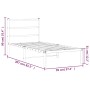 Bettgestell aus Metall mit weißem Kopfteil 90x200 cm von , Betten und Lattenroste - Ref: Foro24-355407, Preis: 62,70 €, Rabat...