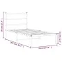 Estructura de cama de metal con cabecero blanco 90x200 cm de , Camas y somieres - Ref: Foro24-355407, Precio: 62,70 €, Descue...