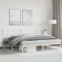 Bettgestell aus Metall mit weißem Kopfteil 180x200 cm von , Betten und Lattenroste - Ref: Foro24-355418, Preis: 98,26 €, Raba...