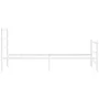 Estructura cama metal con cabecero y estribo blanco 100x190 cm de , Camas y somieres - Ref: Foro24-355426, Precio: 64,86 €, D...