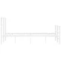 Metal bed frame with headboard and white footboard 120x200 cm by , Beds and slatted bases - Ref: Foro24-355430, Price: 84,54 ...