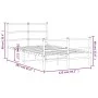 Metal bed frame with headboard and white footboard 120x200 cm by , Beds and slatted bases - Ref: Foro24-355430, Price: 84,54 ...