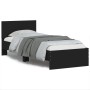 Schwarzes Holzwerkstoffbett mit Kopfteil 90x190 cm von , Betten und Lattenroste - Ref: Foro24-838653, Preis: 74,86 €, Rabatt: %