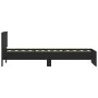 Black engineered wood bed with headboard 90x190 cm by , Beds and slatted bases - Ref: Foro24-838653, Price: 89,18 €, Discount: %