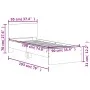 Black engineered wood bed with headboard 90x190 cm by , Beds and slatted bases - Ref: Foro24-838653, Price: 89,18 €, Discount: %