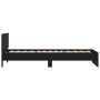 Estructura cama con cabecero madera ingeniería negro 100x200 cm de , Camas y somieres - Ref: Foro24-838618, Precio: 210,25 €,...