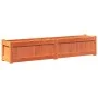 Outdoor planters 2 units solid pine wood brown wax by , Pots and planters - Ref: Foro24-837479, Price: 174,66 €, Discount: %