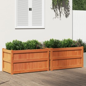 Outdoor planters 2 units solid pine wood brown wax by , Pots and planters - Ref: Foro24-837464, Price: 137,64 €, Discount: %