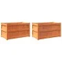 Outdoor planters 2 units solid pine wood brown wax by , Pots and planters - Ref: Foro24-837464, Price: 137,64 €, Discount: %