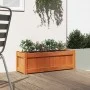 Pflanzgefäß aus massivem Kiefernholz für den Außenbereich wachsbraun 90x31x31 cm von , Töpfe und Pflanzgefäße - Ref: Foro24-8...
