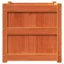 Pflanzgefäß aus massivem Kiefernholz für den Außenbereich wachsbraun 50x50x50 cm von , Töpfe und Pflanzgefäße - Ref: Foro24-8...