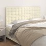 Cabeceros 4 unidades cuero sintético color crema 80x5x78/88cm