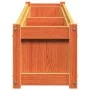 Outdoor planter made of solid pine wood, brown wax finish, 180x31x31 cm. by , Pots and planters - Ref: Foro24-837498, Price: ...