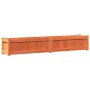 Outdoor planter made of solid pine wood, brown wax finish, 180x31x31 cm. by , Pots and planters - Ref: Foro24-837498, Price: ...