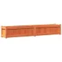 Outdoor planter made of solid pine wood, brown wax finish, 180x31x31 cm. by , Pots and planters - Ref: Foro24-837498, Price: ...
