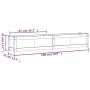 Outdoor planter made of solid pine wood, brown wax finish, 180x31x31 cm. by , Pots and planters - Ref: Foro24-837498, Price: ...
