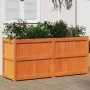 Jardinera exterior madera maciza pino marrón cera 150x50x70 cm de , Maceteros y jardineras - Ref: Foro24-837491, Precio: 172,...