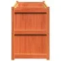 Pflanzgefäß aus massivem Kiefernholz für den Außenbereich wachsbraun 150x50x70 cm von , Töpfe und Pflanzgefäße - Ref: Foro24-...