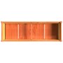Jardinera exterior madera maciza pino marrón cera 150x50x70 cm