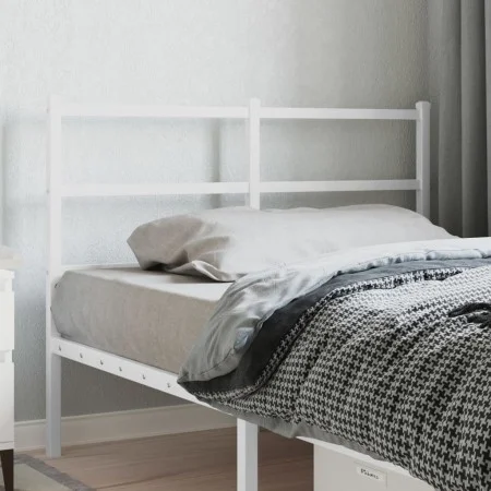 Cabecero de metal blanco 120 cm de , Cabeceros y pies de cama - Ref: Foro24-355445, Precio: 24,19 €, Descuento: %
