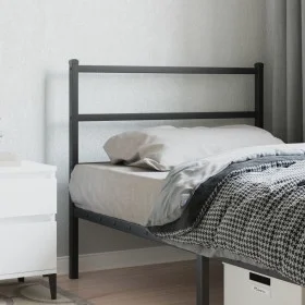 Black metal headboard 107 cm by , Headboards and footboards - Ref: Foro24-355395, Price: 21,39 €, Discount: %