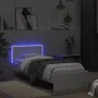 Bed frame with headboard and white LED lights 90x200 cm by , Beds and slatted bases - Ref: Foro24-838806, Price: 117,08 €, Di...