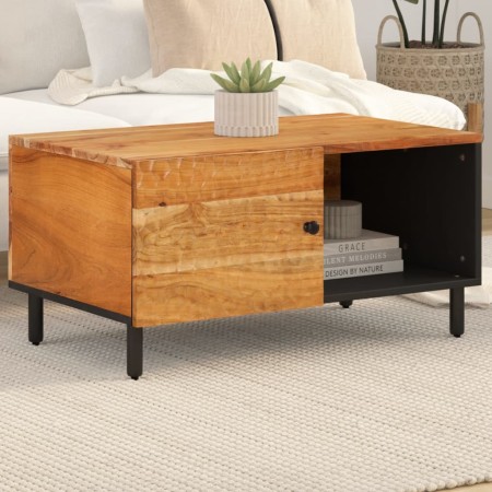 Mesa de centro madera maciza de acacia 80x50x40 cm de , Mesas de centro - Ref: Foro24-356859, Precio: 73,29 €