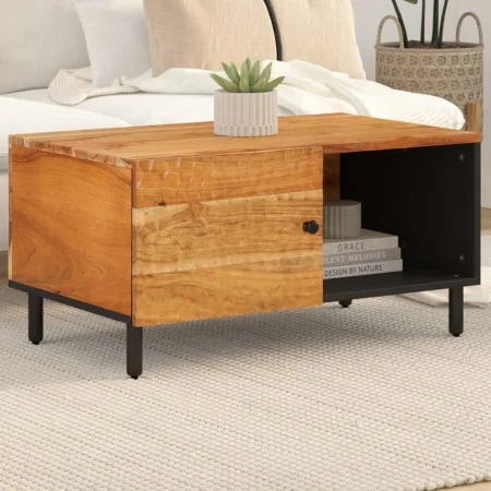 Mesa de centro madera maciza de acacia 80x50x40 cm de , Mesas de centro - Ref: Foro24-356859, Precio: 72,68 €, Descuento: %