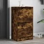 Schuhschrank 2 Schubladen klappbar Räuchereiche 60x42x108 cm von , Schuhregale und Schuhorganisatoren - Ref: Foro24-3214389, ...